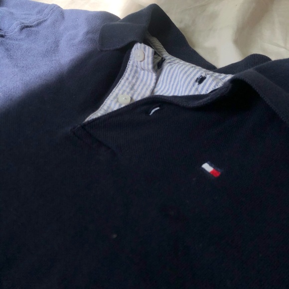 TOMMY HILFIGER vintage cropped navy blue polo - Picture 3 of 6